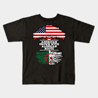 American Grown With Algerian Roots - Gift for Algerian From Algeria Kids T-Shirt